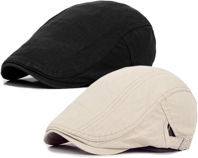 YSense Beau 2 Pack Men Flat Cap Mens Winter Hat Cap Birthday