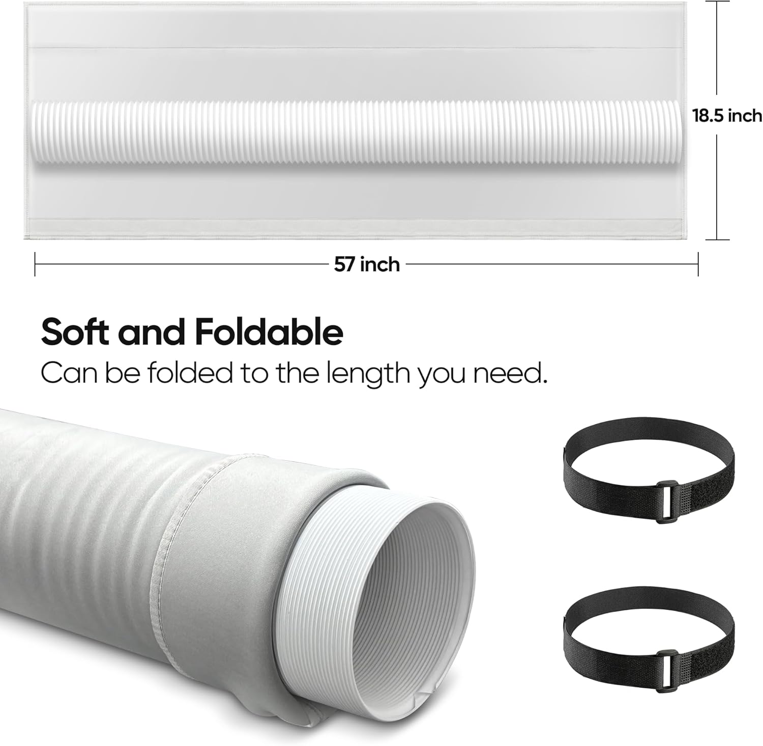 Air Conditioner Hose Cover Wrap: Portable AC Hose Cover, Insulated Hose Cover for Portable Air Conditioners, Easy Installation, Universal Fit for 5" & 5.9" Diameter Exhaust Hoses Tube, 2pack