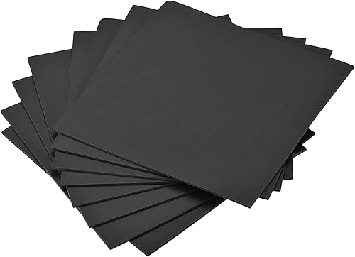 uxcell Hojas de espuma EVA negras de 10 x 10 pulgadas, 0.118 in de grosor para manualidades y proyectos de bricolaje, 8 unidades