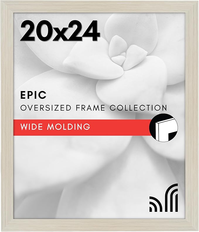Americanflat 20x24 Picture Frame with Polished Plexiglass - Wide Picture Frames Made of Engineered Wood for Vertical or Horizontal Wall Display - Epic Collection - Light Wood