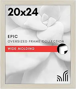 Americanflat 20x24 Picture Frame with Polished Plexiglass - Wide Picture Frames Made of Engineered Wood for Vertical or Horizontal Wall Display - Epic Collection - Light Wood