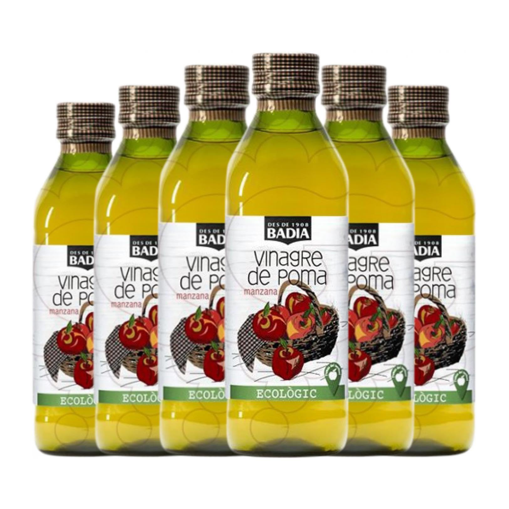 Vinagre Poma Badia. Ecològic Botella Medium 50 cl (Caja de 6 Botella Medium de 50 cl)