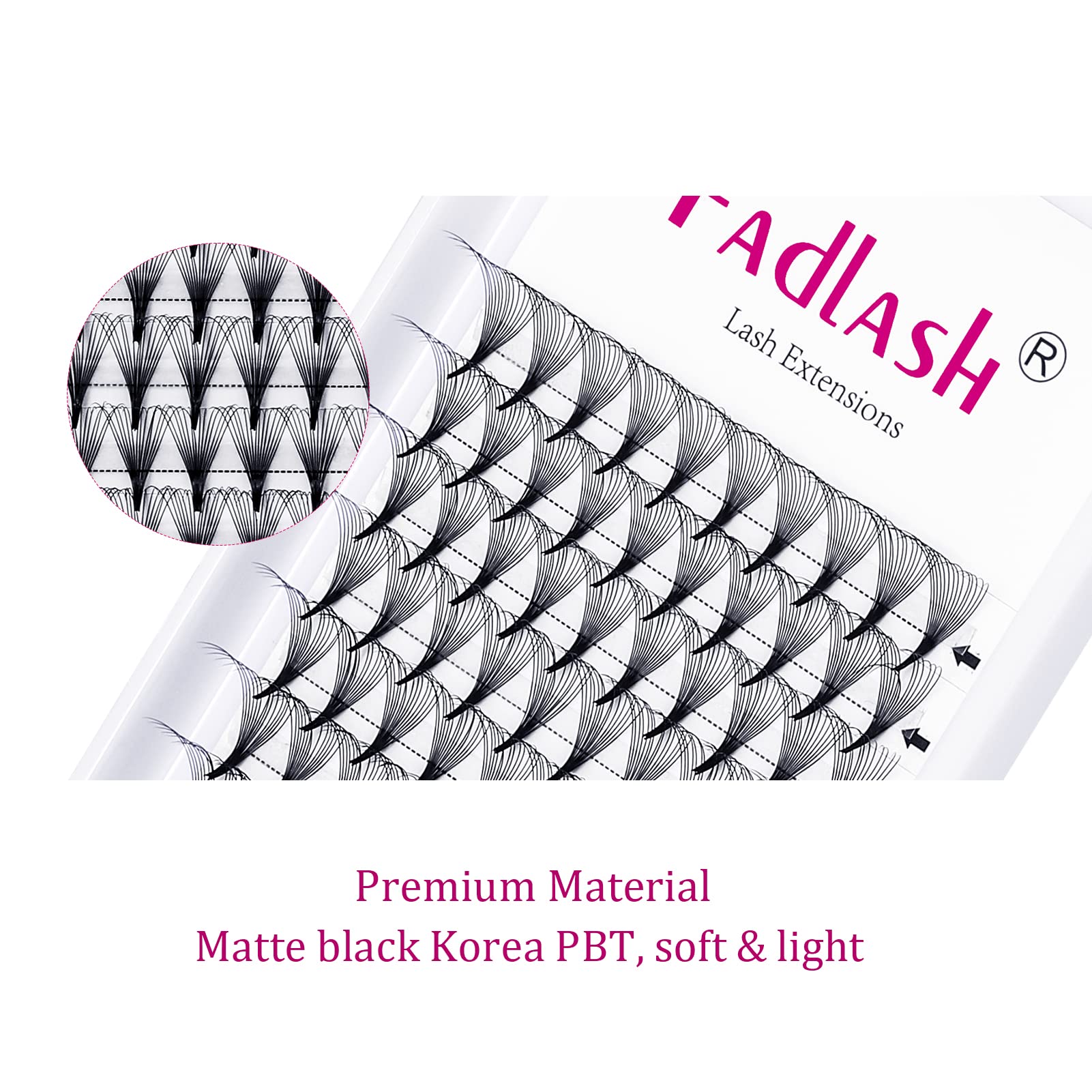 Volumen Ruso 10D 0.07mm C Curl 15mm Prefabricados Extensiones de Pestañas Volume Lashes Extension Ruso Pestañas — view 201