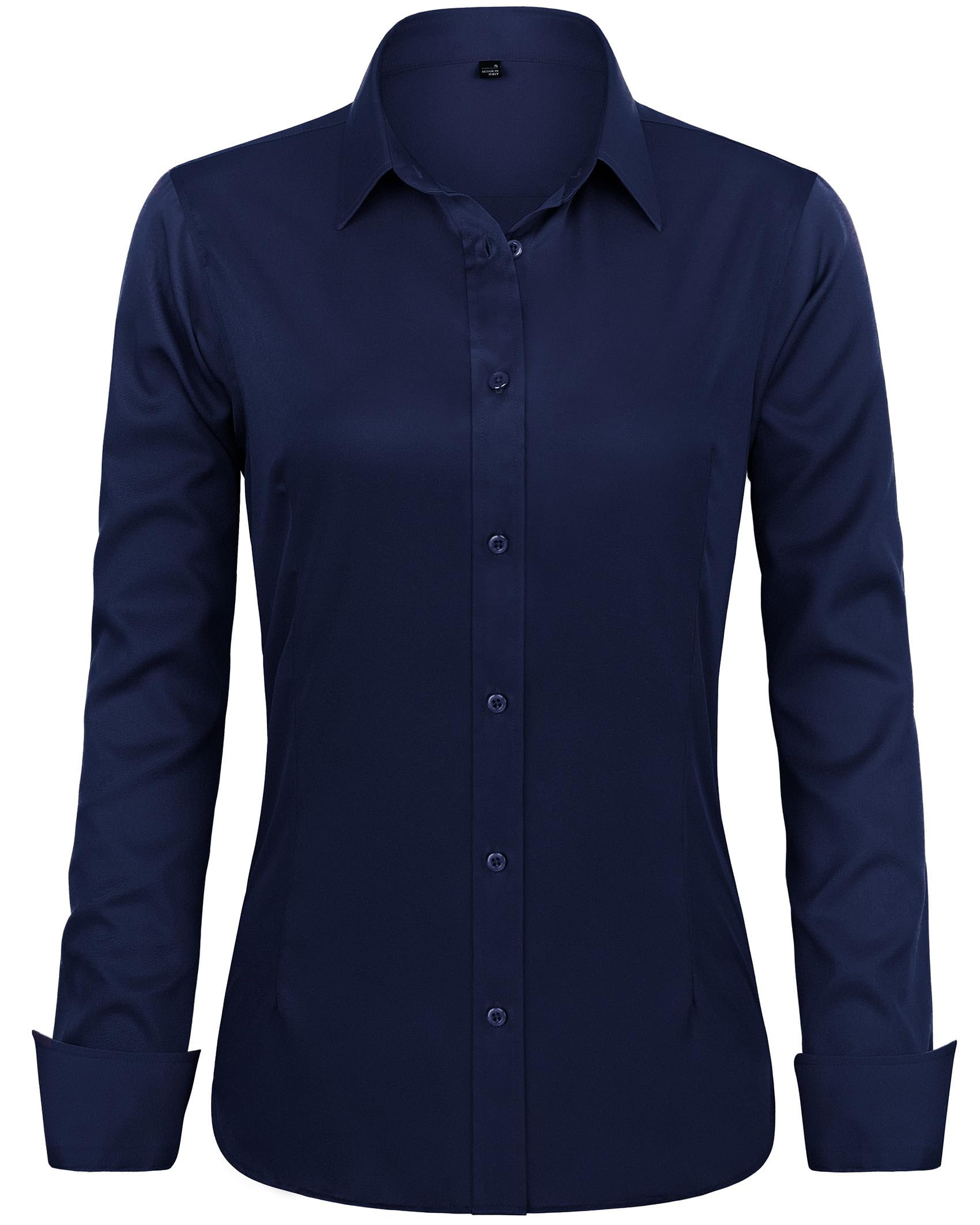 J.VER Womens Dress Shirts Long Sleeve Button Down Shirt Wrinkle-Free Business Casual Blouse Office Work Tops