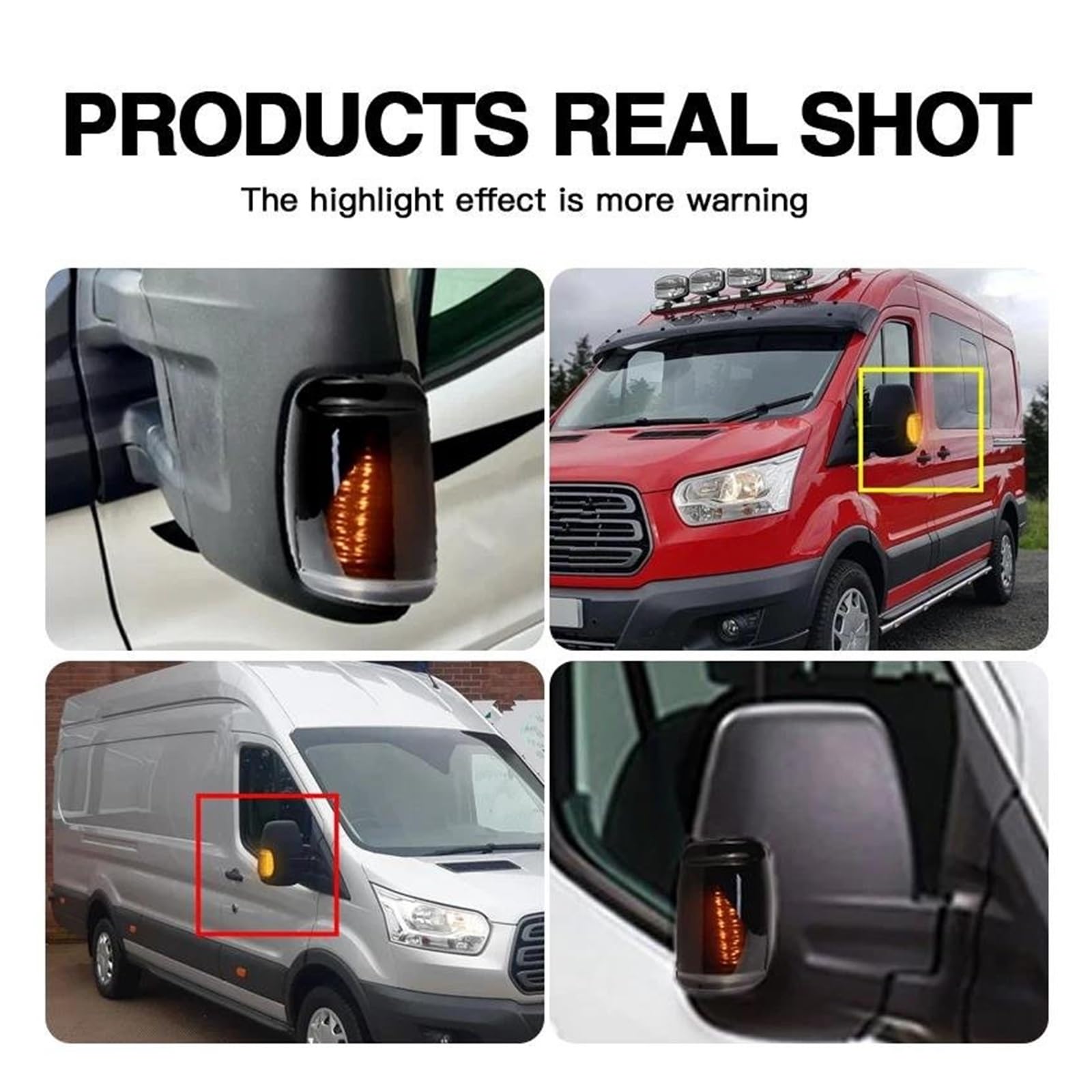 Generico Indicatore Laterale Per Ford Per Transit Mk8 Personalizzato Per TRANSIT 150 250 350HD 15-2022 Specchio Indicatori direzione laterali 1847387 BK31-13B381-AA Indicatore Direzione