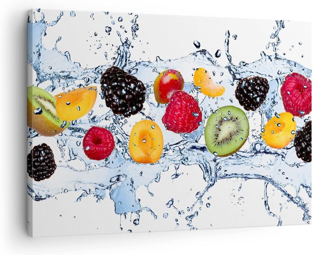 ARTTOR Canvas Print Water Fruits Fresh food Canvas Picture 70x50cm Wall Art Decoration Framed Living Room Bedroom Kitchen Small Home Decor Printed Modern Artwork Photo Gallery AA70x50-2675