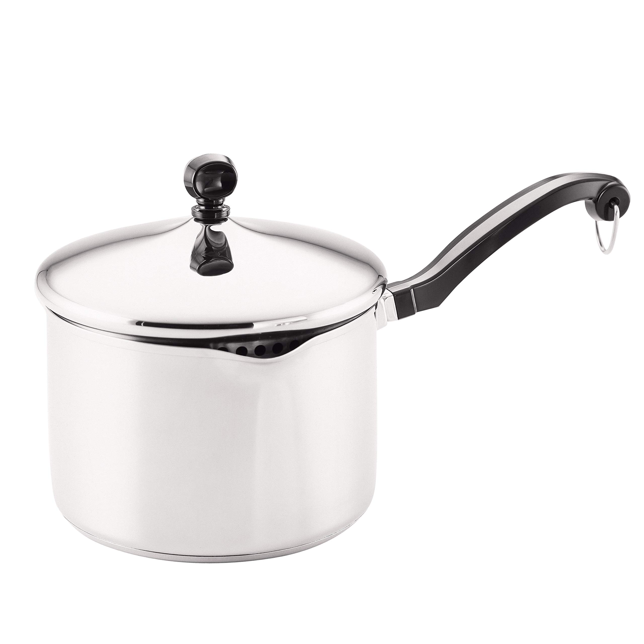 Farberware Classic Stainless Steel 3-Quart Covered Straining Saucepan