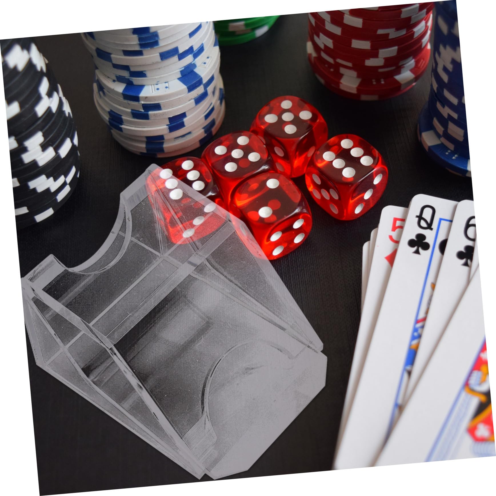 Repartidor de Cartas Acrílico y Diseño Resistente Bordes Redondeados para Juegos de Mesa para Partidas de Póker y Blackjack