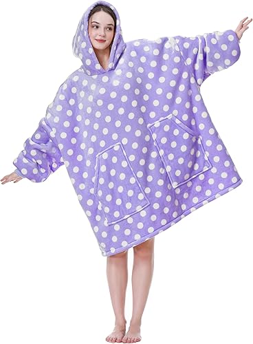 Miniatura 9 de Aemicion - Manta con capucha para adultos, acogedora y cálida sudadera gruesa de sherpa con capucha para regalos para hombres y mujeres - Gris