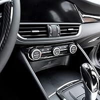 Vista 4 de para Alfa Romeo Giulia Stelvio 2016-2018 ABS centro de coche aire acondicionado marco ajuste ajuste ajuste accesorio coche (fibra de carbono)