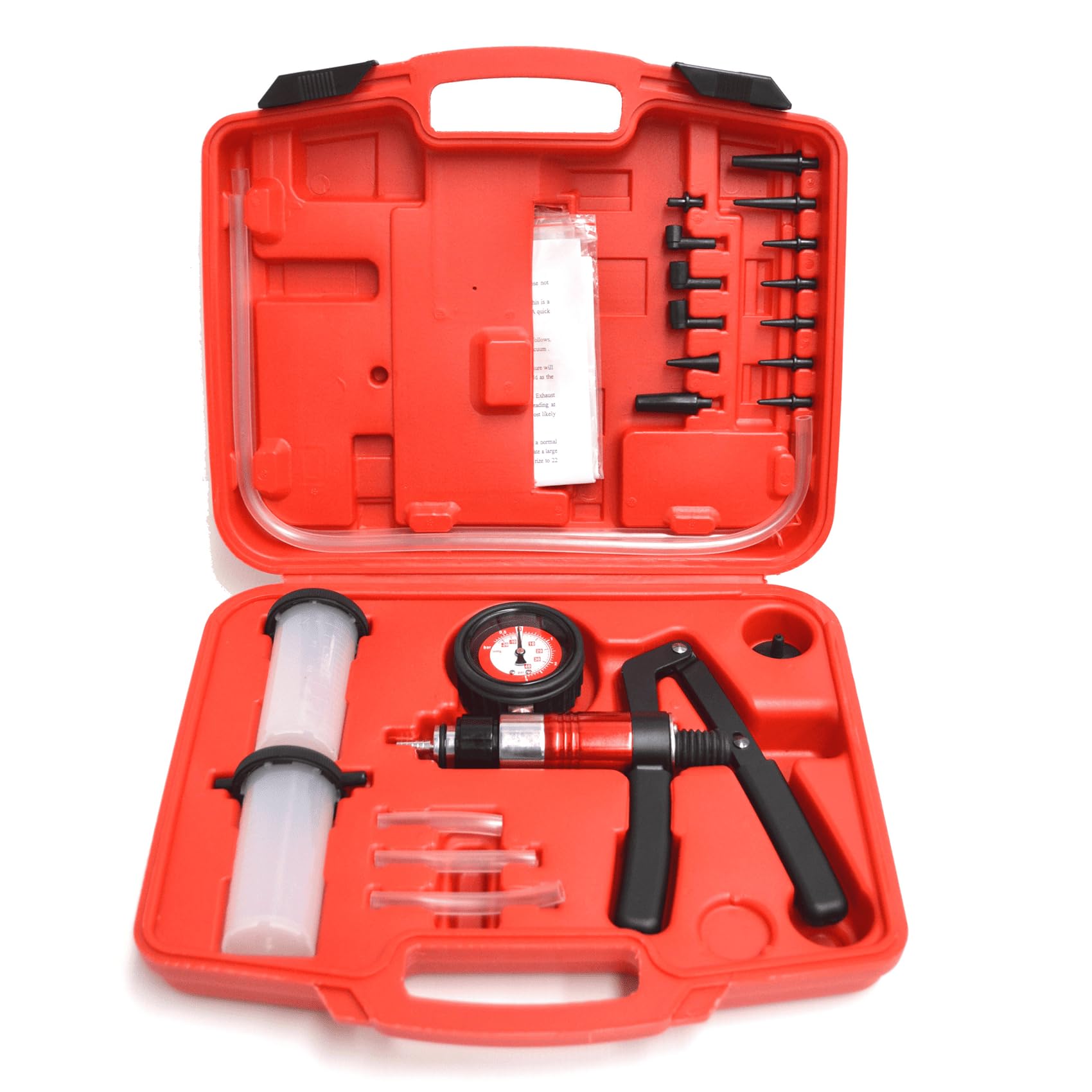 3S SuperSamaStore Kit Tester e Pompa a Vuoto Manuale: Valigetta con Accessori per Spurgo Freni, Test Depressione, Diagnosi Valvole, Sensori, Turbo, Egr, Diesel, Moto