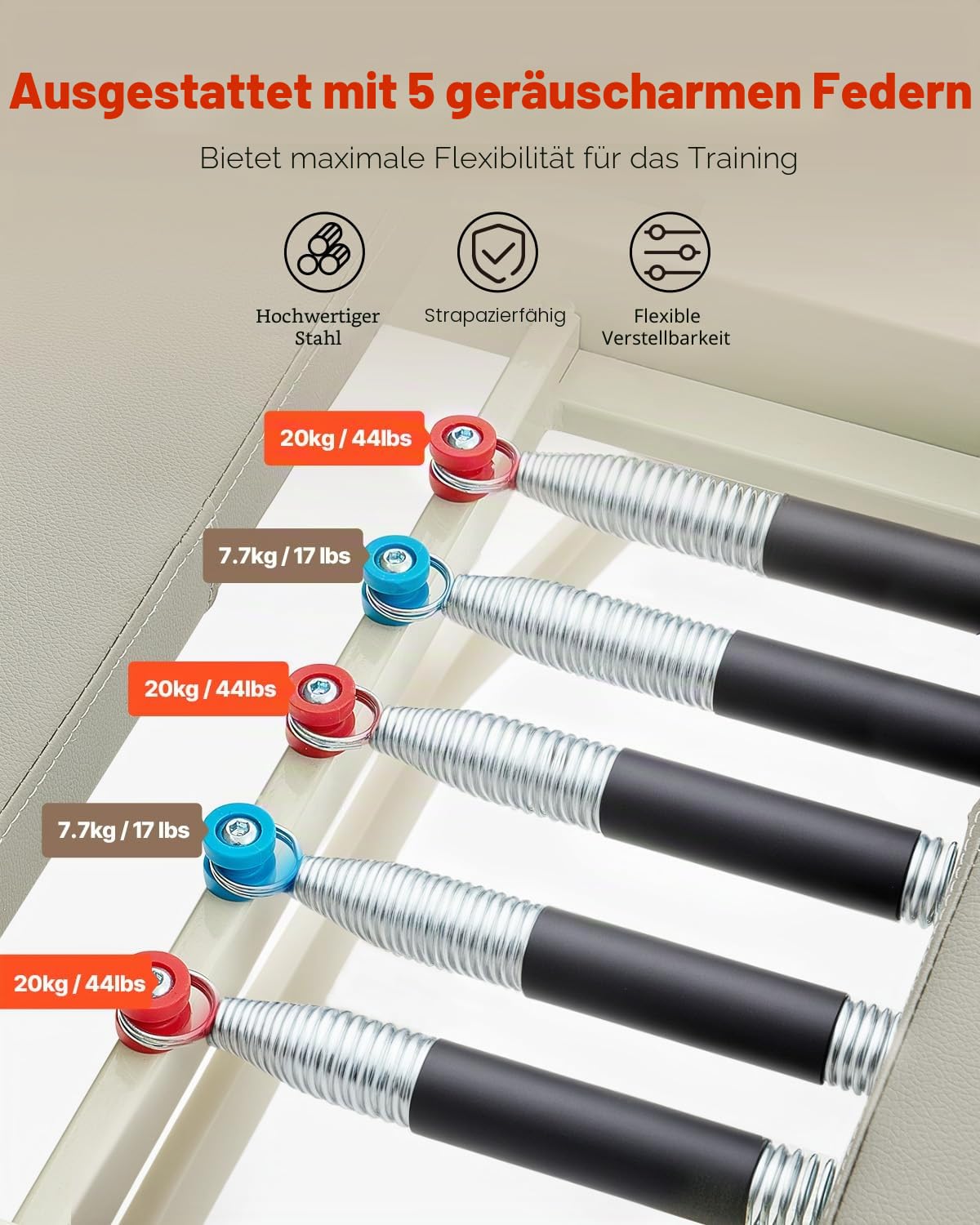 VEVOR Faltbarer Pilates Reformer Trainingsgerät