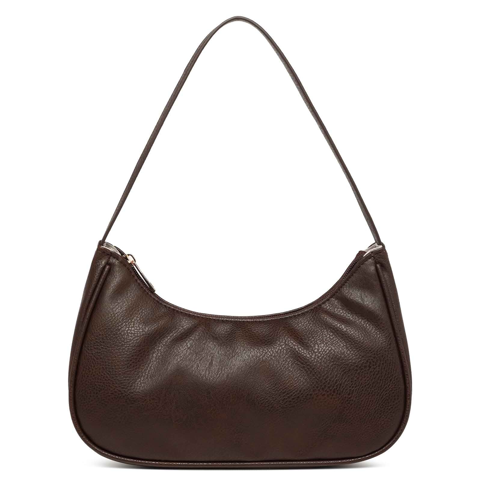 Afashor Shoulder Bags for Women Vegan Leather Hobo Sling Tote Handbag Retro Clutch Purse with Zipper Closure