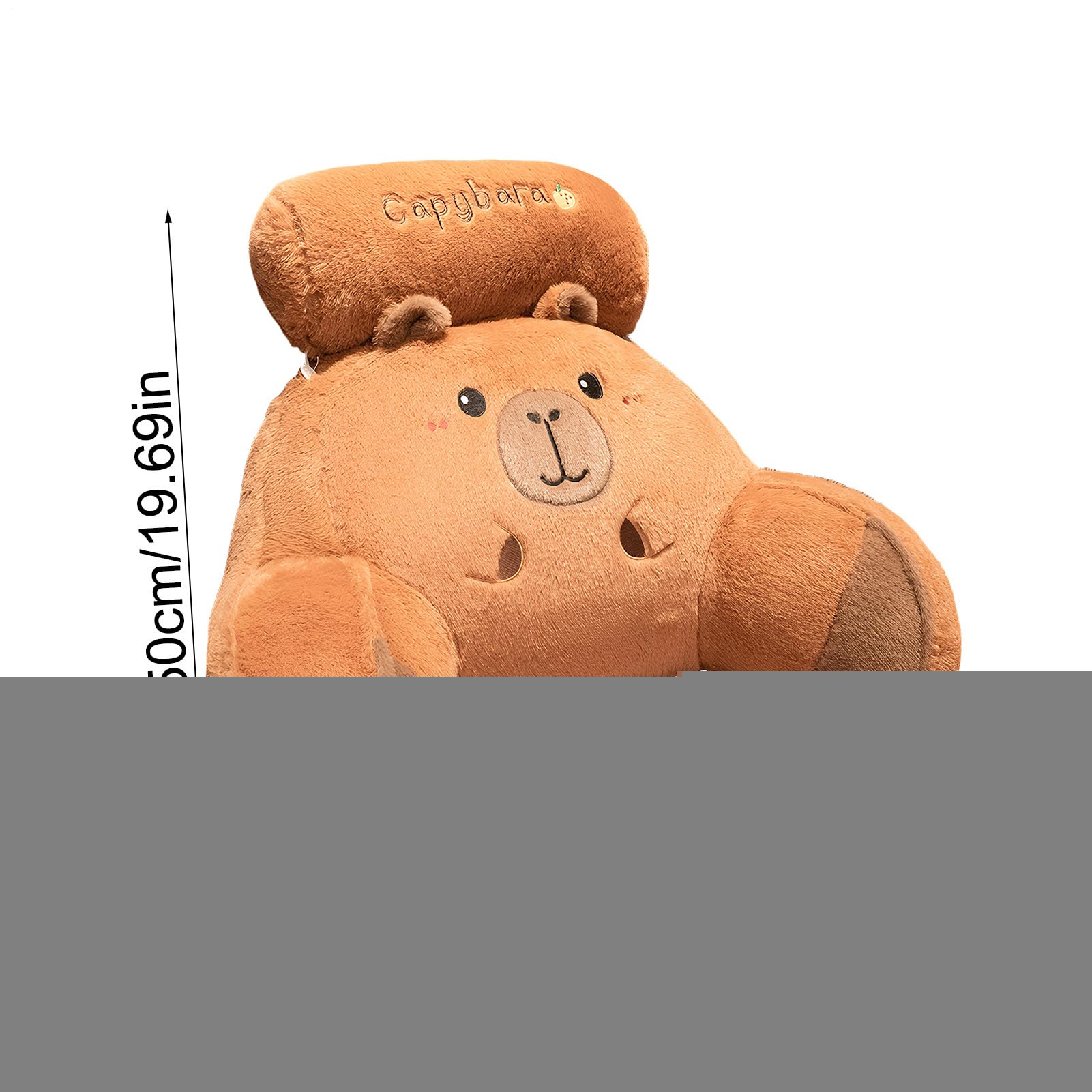 Cuscino ergonomico con design Capybara | Con braccioli cuscino per la schiena per letto | per adulti e bambini per sul pavimento seduti a guardare la TV in relax