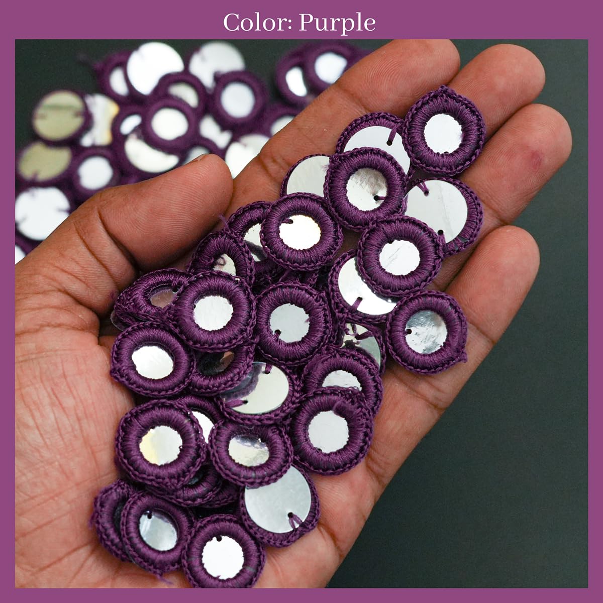Embroiderymaterial Crochet Rings for Embroidery and Craft Purpose (Purple, 100 Pieces, 18MM) 1