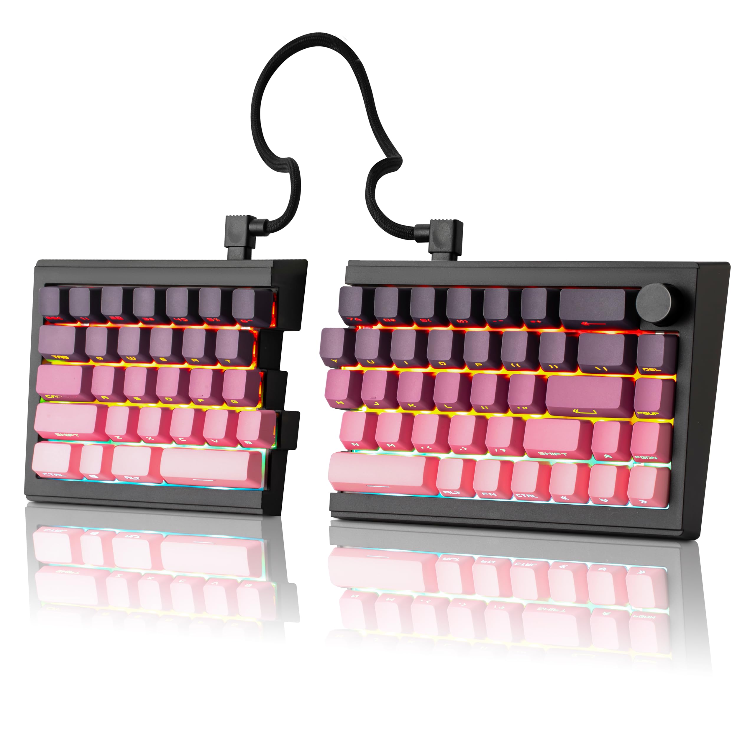 鍵盤楽器 Keyboard Amazon.com: ZORNHER ST68 無線人體工學分體機械鍵盤,65% 粉紅色