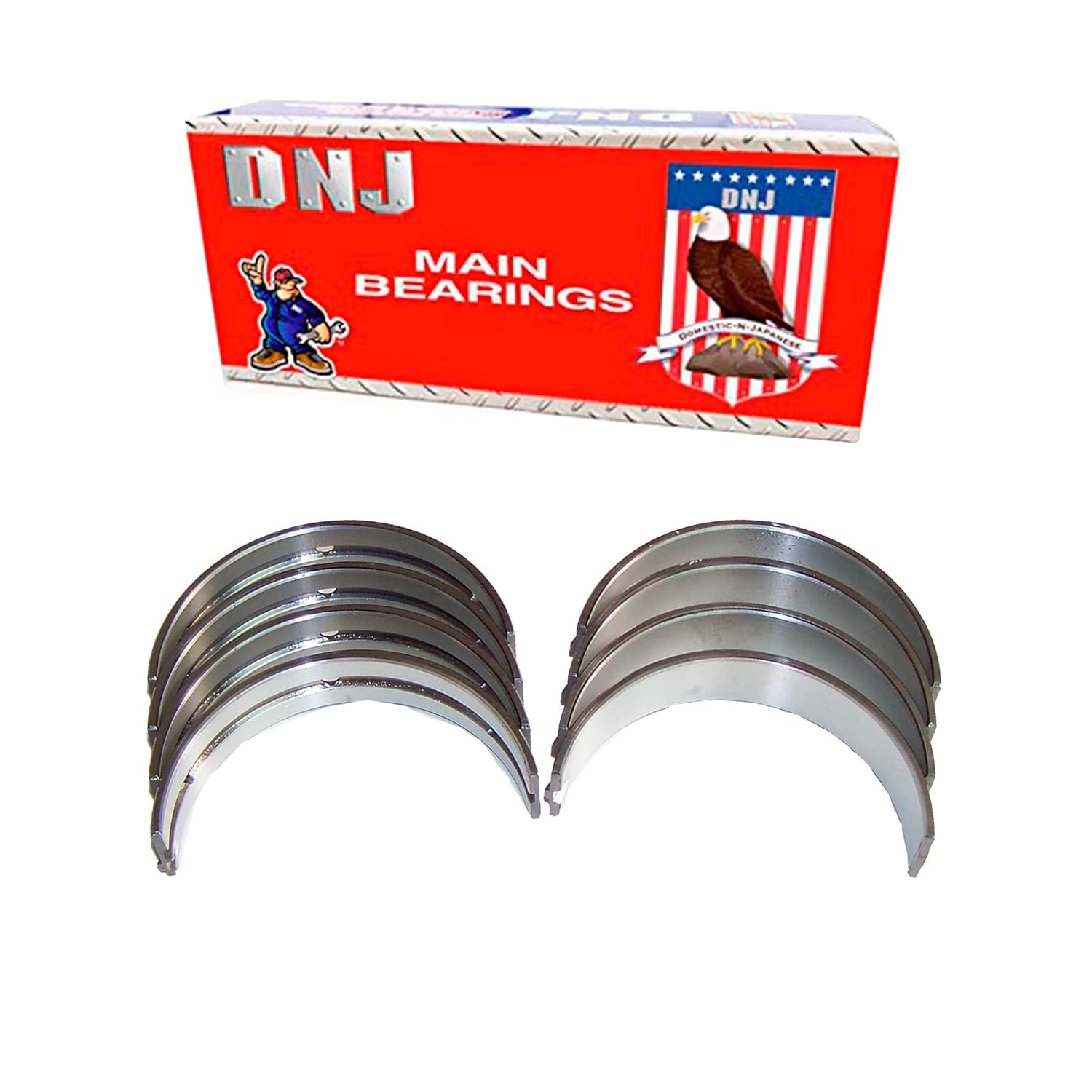 DNJ MB284.10 Oversize Main Bearings Set for 1997-2017 Acura, Honda, Saturn Accord, Accord Crosstour, CL 3.0L-3.7L V6 24V SOHC 3474cc