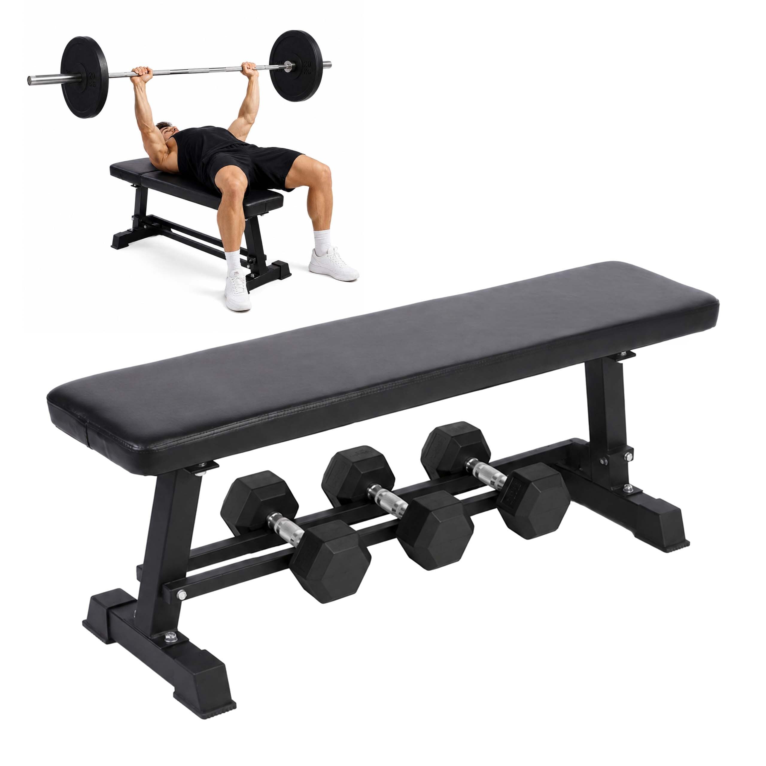 Ławka Relaxdays, półka na hantle do 300 kg, stal, czarna