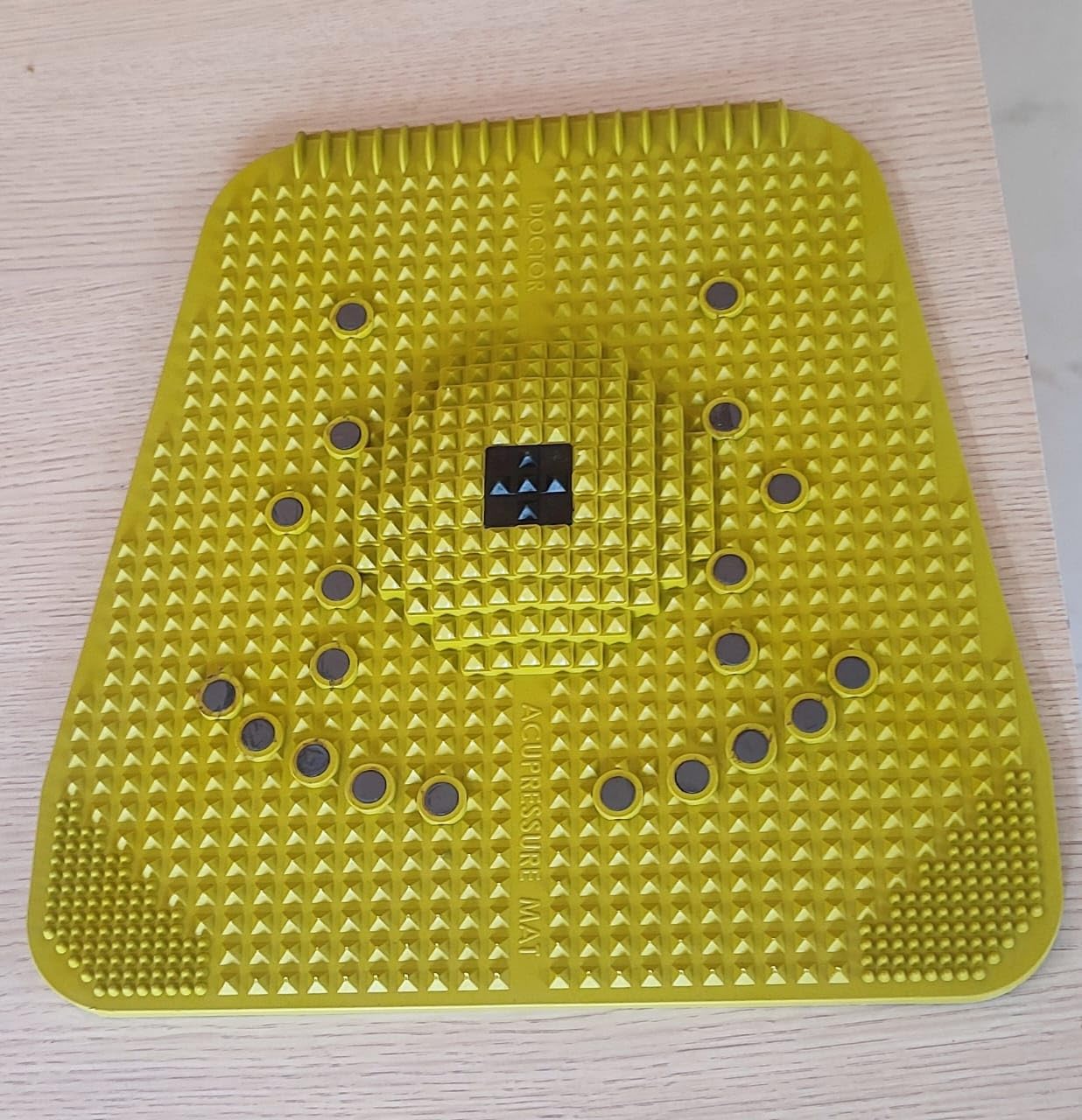 NAGANARAY Acupressure Power Mat 2000 with magnet for Blood Circulation Yellow Pyramidal Point Height Increases Height Grow Sujok Point Stumuation Plate (30 cm x 30 cm) (B0C28K1SFW) Amazon Price History, Amazon Price Tracker