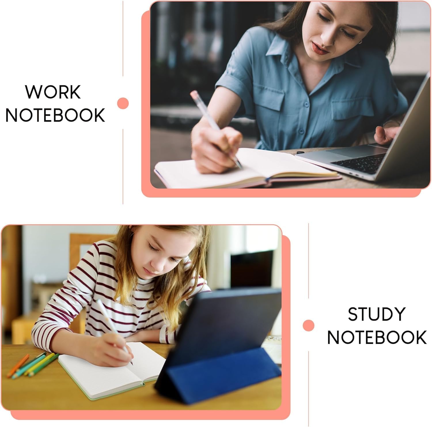STATIONERY ISLAND A5 Lined Notebook, Journal Lined Hardcover with 120gsm Premium Thick Paper - Image 2