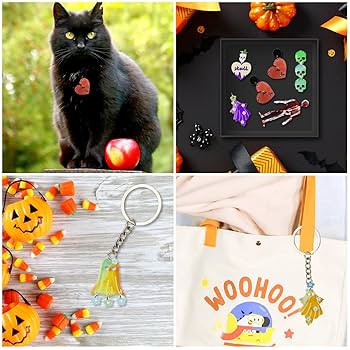 No.556 レジンキーホルダー☆猫ちゃん♡ハロウィン風 - メルカリ