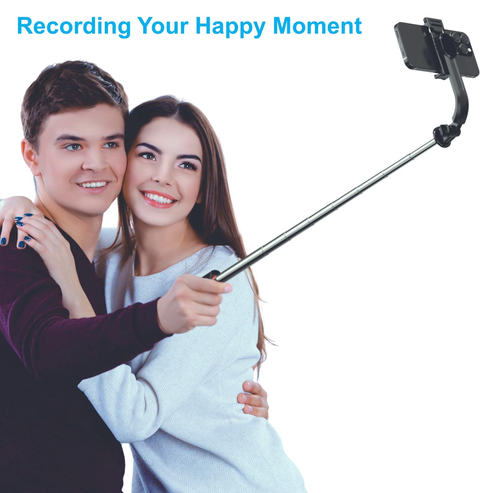 EASERIA Kijek do selfie dla iPhone Samsung, statyw do streamera na żywo, smartfona i tripod ze zdejmowanym uchwytem na telefon komórkowy i pilotem zdalnego sterowania