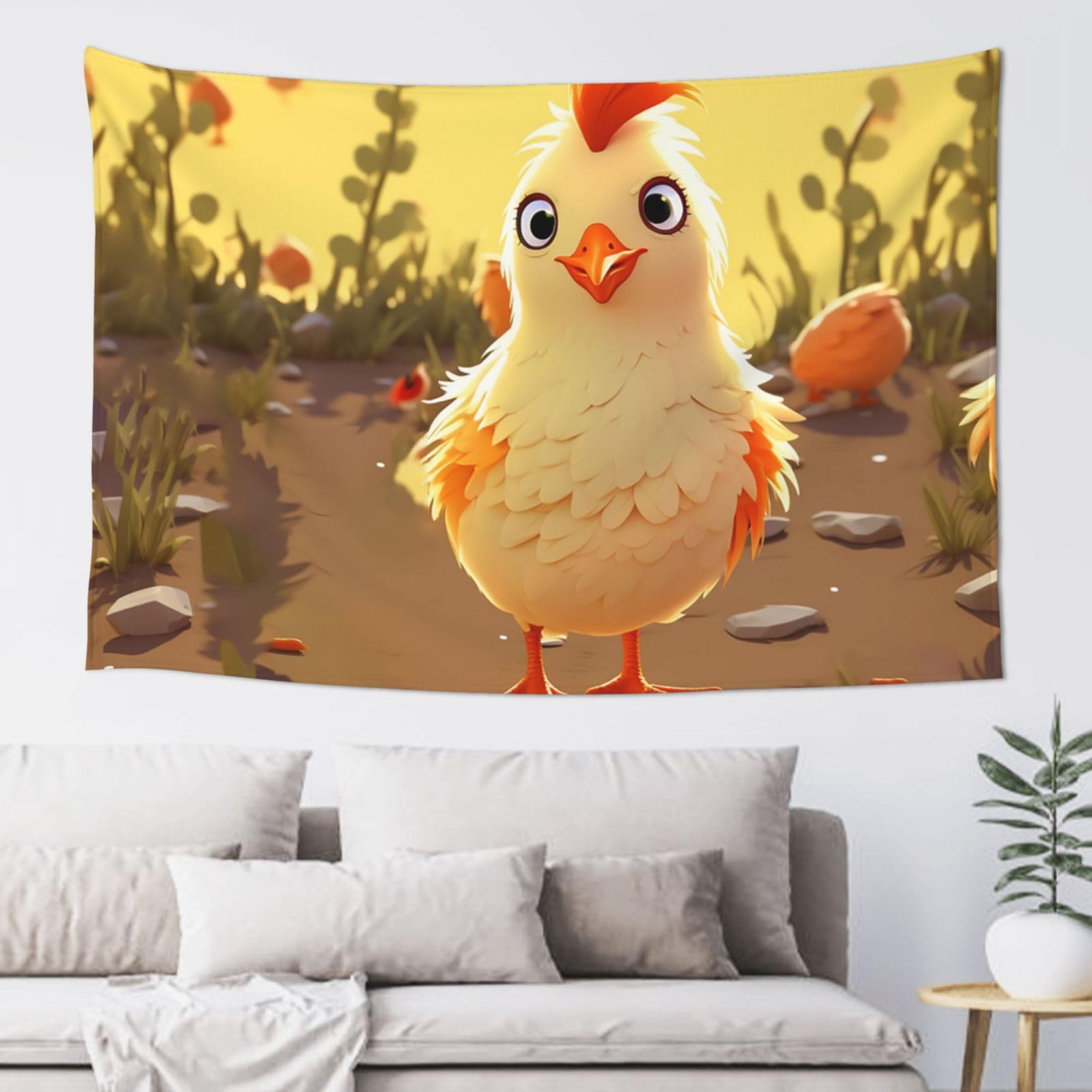 FodPand Chicken Chick Tapestry for Bedroom Aesthetic, Wall Hanging Tapestries Art Decor Backdrop Wall Tapestry for Dorm Living Room Funny Poster Party Banner Background 40" X 60"
