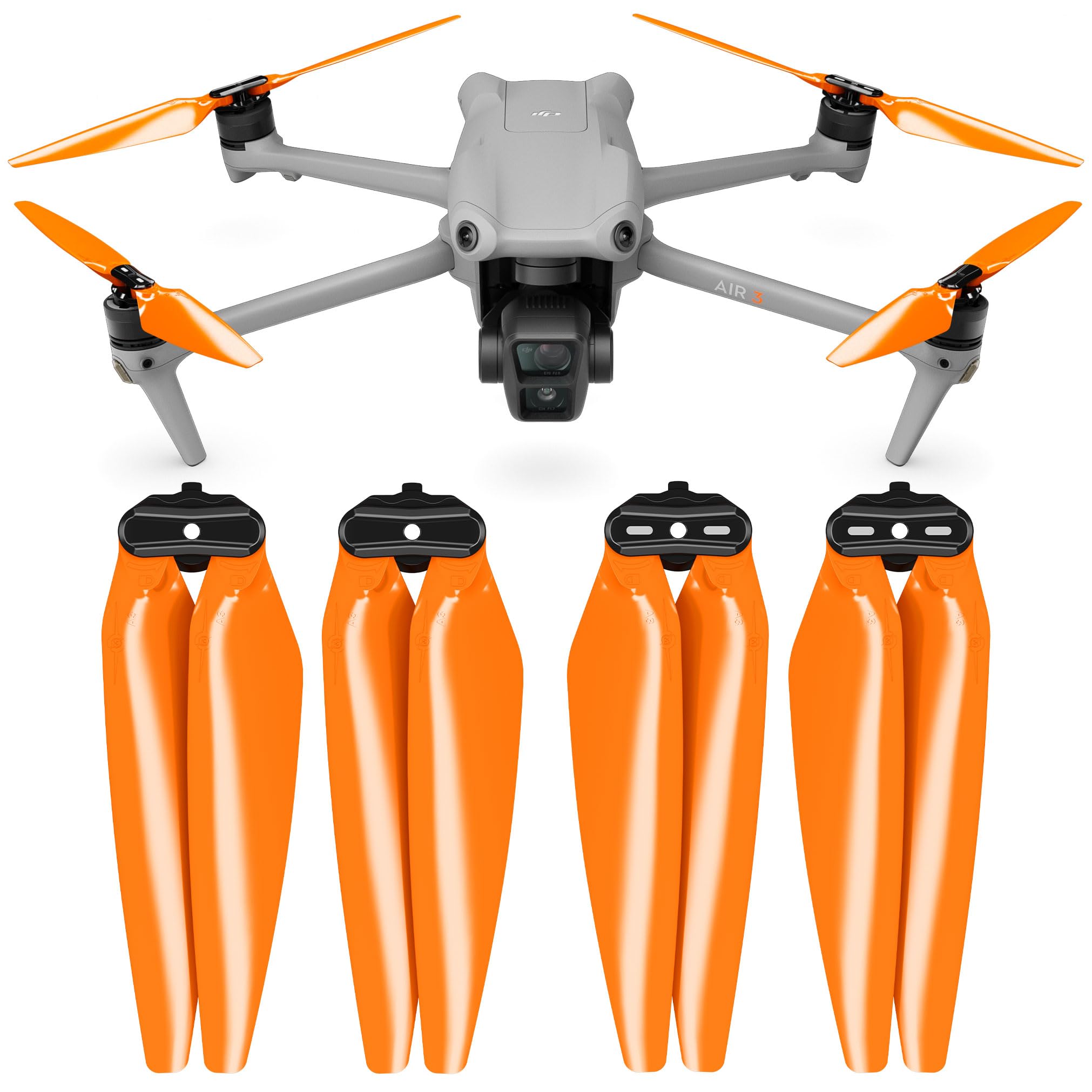 Master Airscrew Stealth Propellers for DJI Air 3 & Air 3S - Orange, 4 pcs