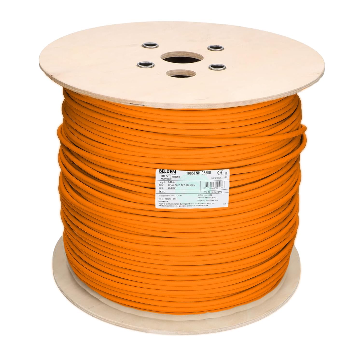Câble Réseau CAT.7 DeleyCON 30m - Cuivre Rigide S/FTP 10 Gbit/s - Pour Installation Prise RJ45, Panneau Brassage