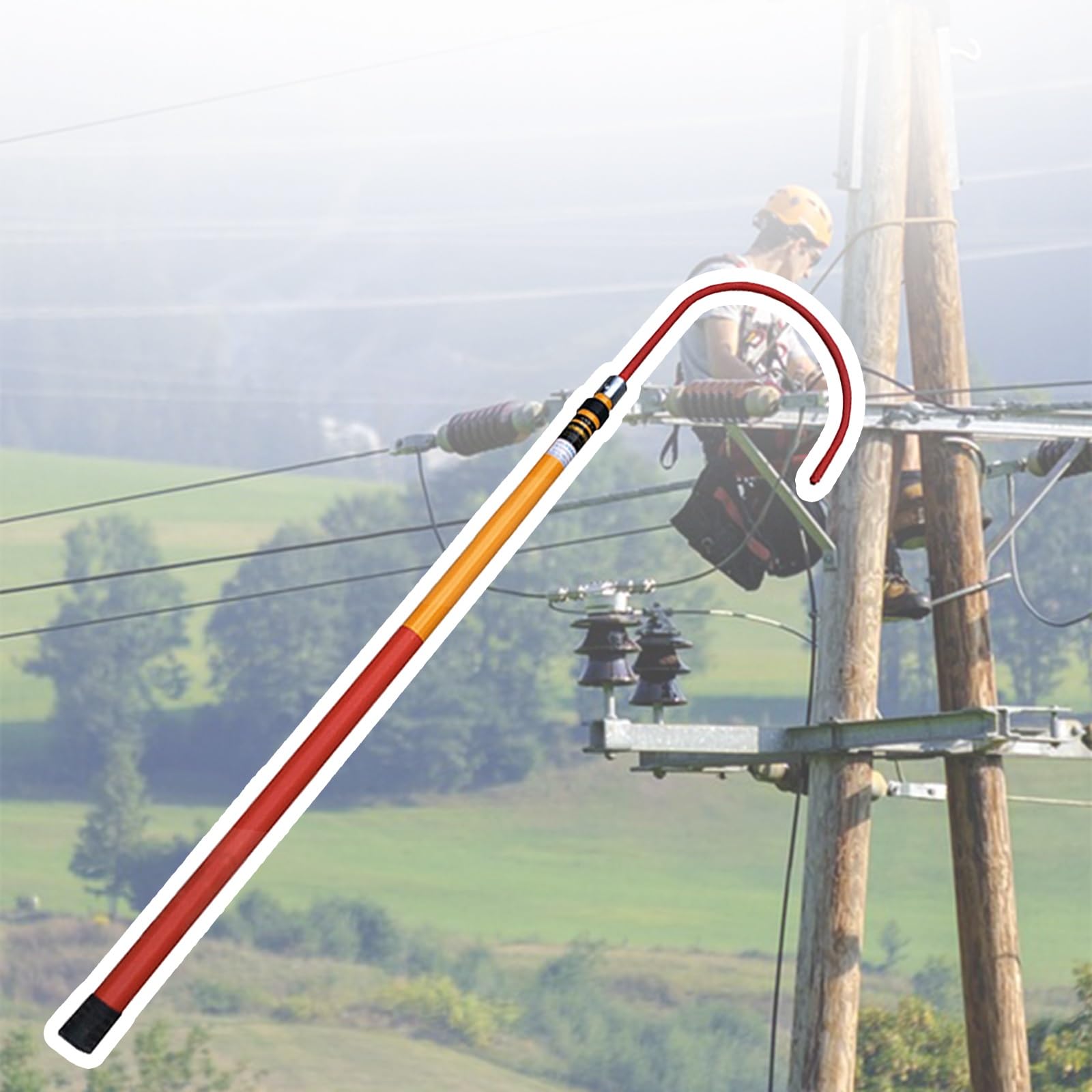 IBOWZ Crochet De Sauvetage Isolé Haute Tension 3,5-6,1m - 10kV à 220kV - Sécurité Électrique