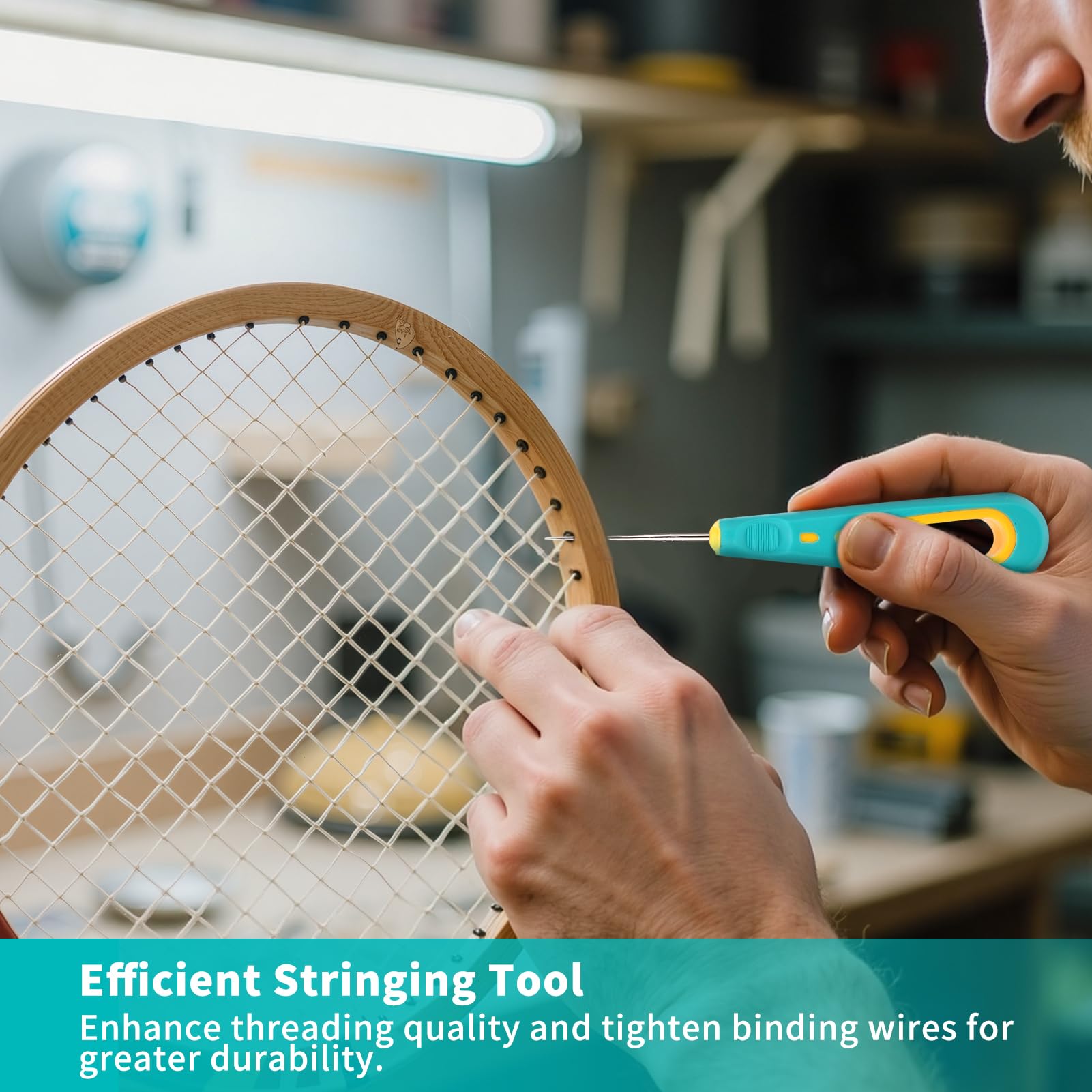 Cordage Droit Poinçon Tennis Raquette Badminton Tennis Raquette Cordage Machine Outil Cordage Poinçon Raquette Tennis Cordage Tennis pour Grip Remplacement Badminton