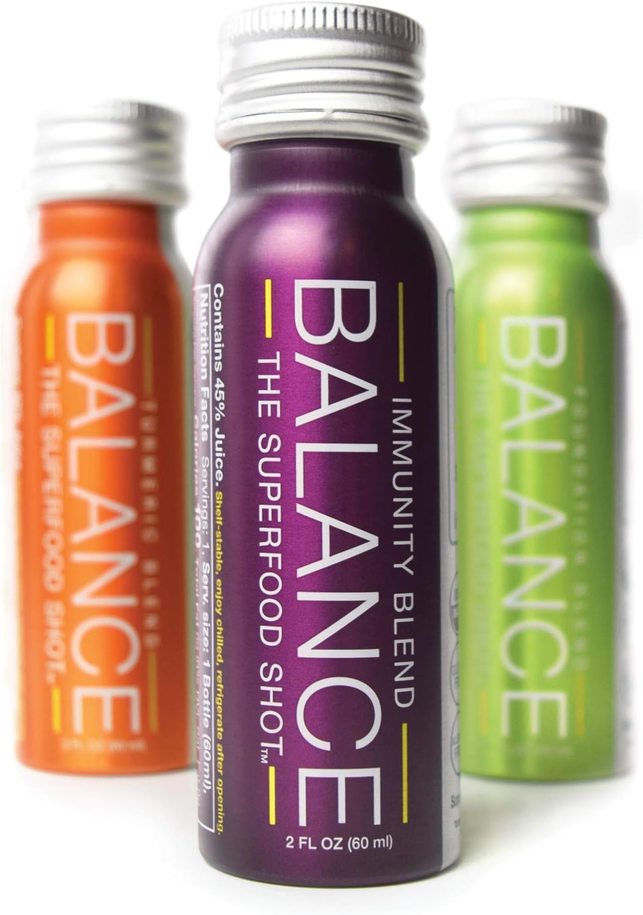 Daily Superfood Variety Pack - Green Smoothie, Immunity Blend & Ginger Turmeric Shot - 1/2 Day Organic Fruits, Root Vegetables, Kale, Acai & Elderberry Too Vegan & Gluten Free (12 Pack)