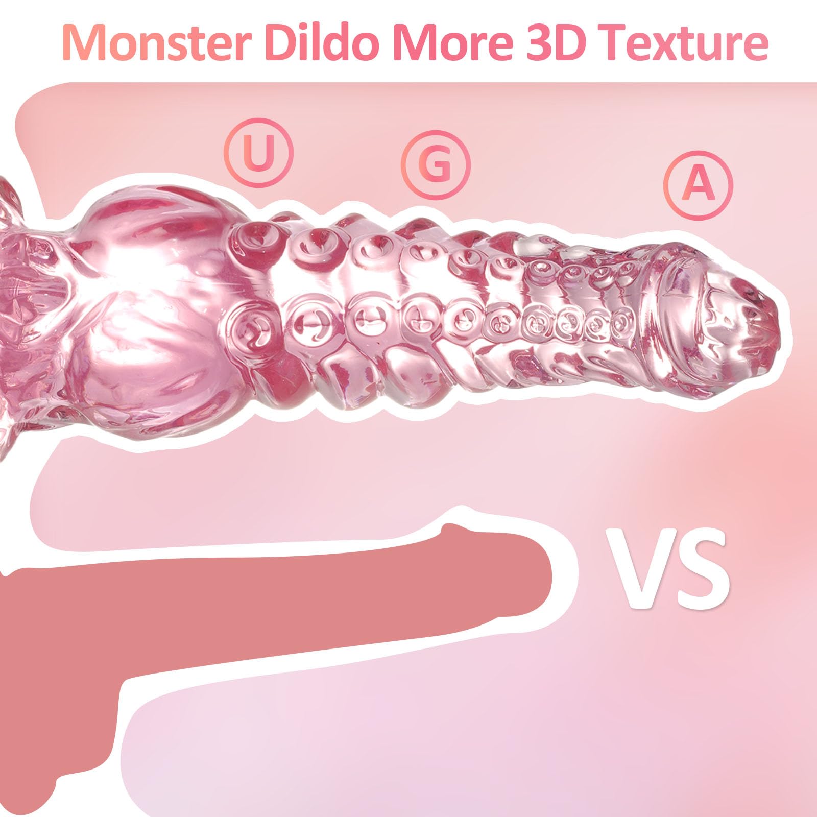 9.4in Monster Dildo Pink,Fantasy Tentacle Knot Dildo with Big Knot and Strong Suction Cup, Adult Sex Toys for Women Men Gay