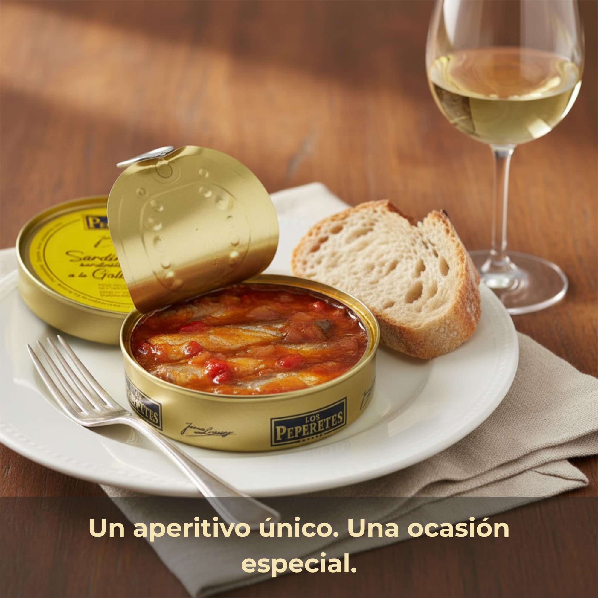 LOS PEPERETES x3 Lata Sardinillas a la Gallega 120 g | Sardinas Pequeñas Gourmet Gallegas | Conserva Artesanal en Salsa Tradicional con Aceite de Oliva y Pimentón | Sabor Auténtico del Atlántico