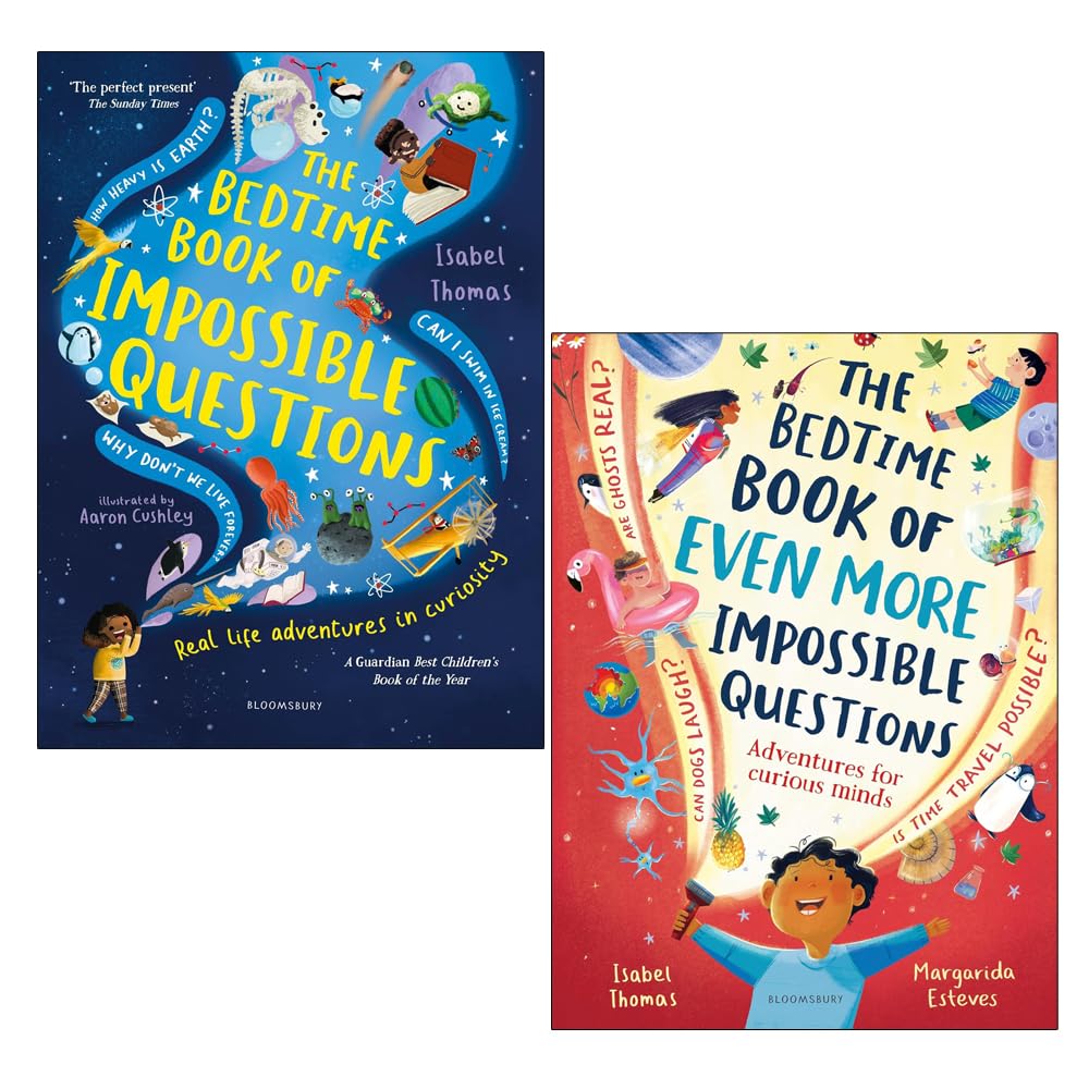 Isabel Thomas Collection 2 Books Set (The Bedtime Book of Impossible Questions & The Bedtime Book of EVEN MORE Impossible Questions)