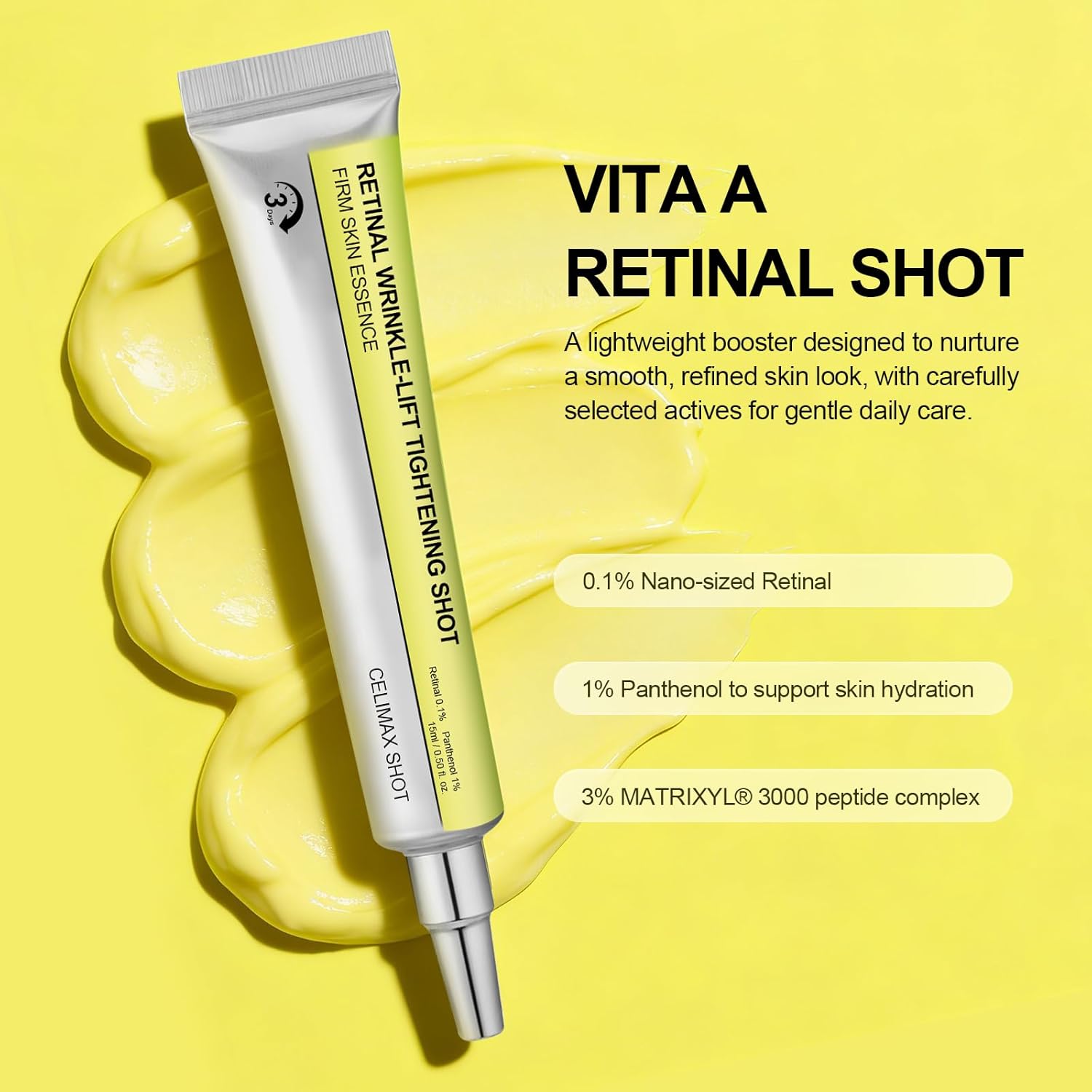 Retinal Shot Tightening Booster for CELIMAX SHOT Line, High-Strength Retinoid, 3% Matryxyl, 0.1% Retinal (2 PCS)