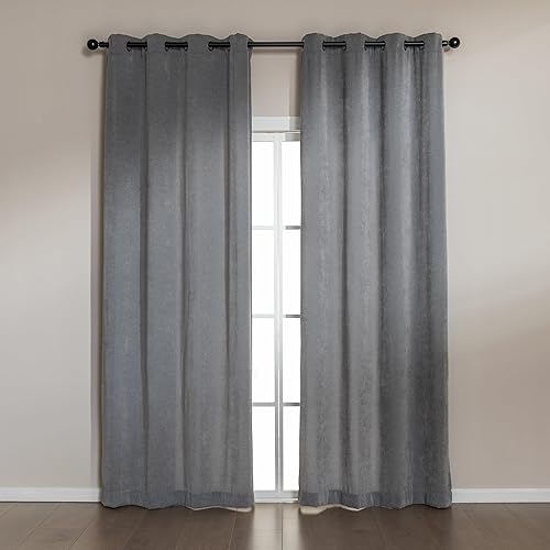 Miniatura 13 de Amazon Basics Cortinas de Chenilla para Oscurecer la Habitación, Cortinas de Ventana Filtrantes de Luz para Dormitorio y Sala de Estar, Juego de 2