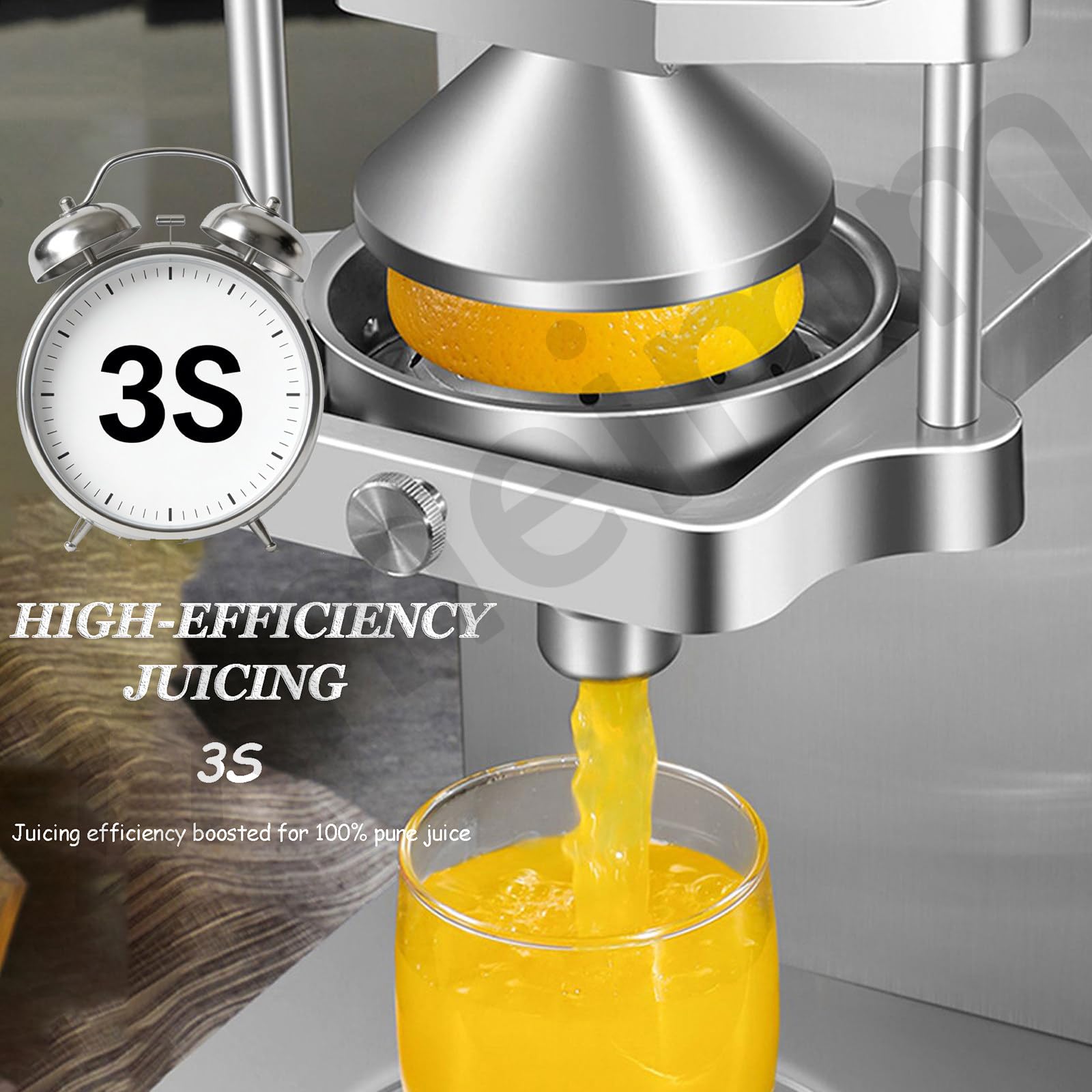 Máquina eléctrica de preparación de alimentos para cortar tiras y extraer jugo, diseño comercial maneja patatas, zanahorias, naranjas y limones