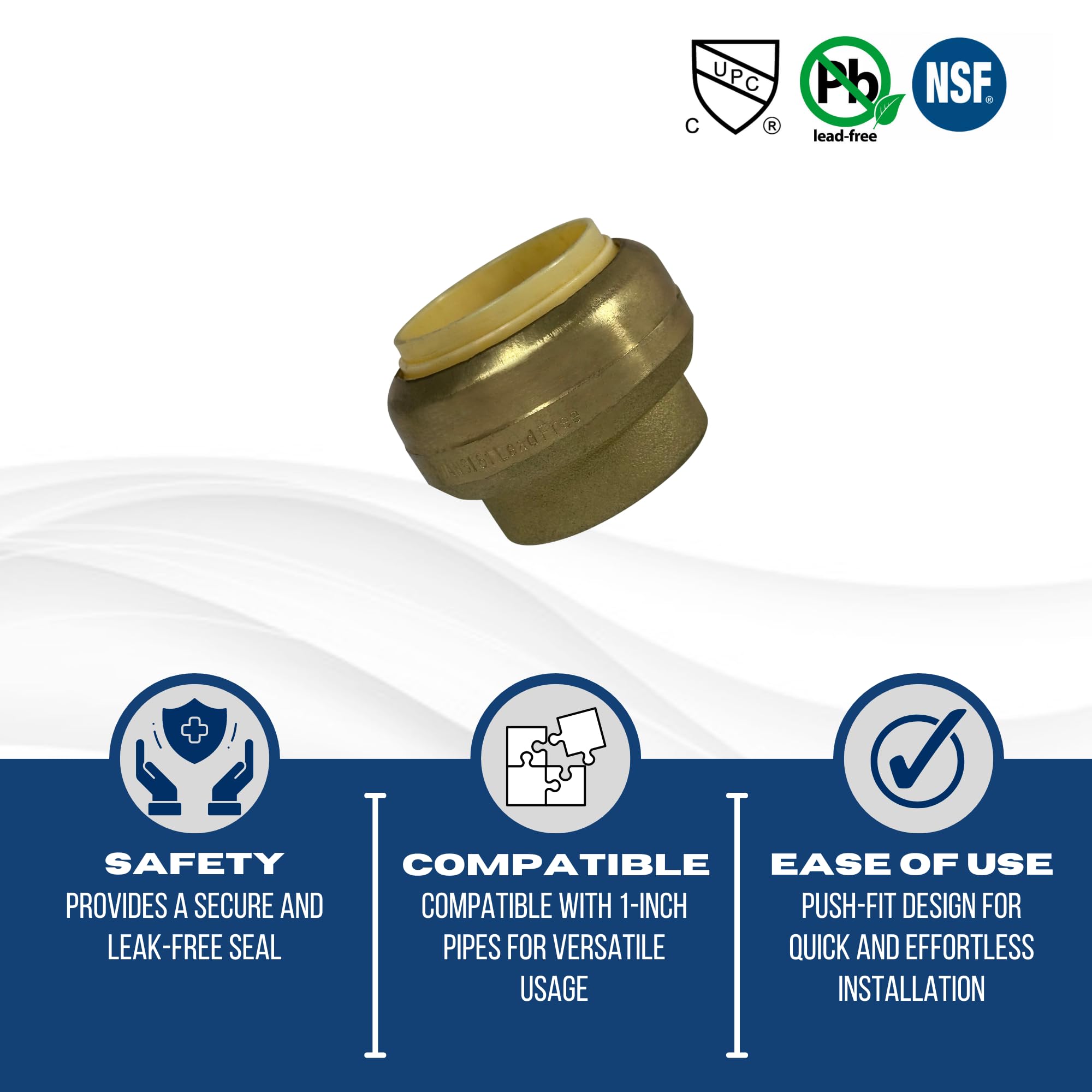 5 Pz XFITTING Push Fit 3/4" X 3/4" Push Fit Valvola A Sfera Rossa - Foto 9