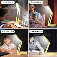 Vista 7 de LED Desk Lamp for Office Home & Battery Operated Lamp Rechargeable Lamp Foldable & Portable Light, LED Desk Light Strip, 3 Brightness Dimmable Small