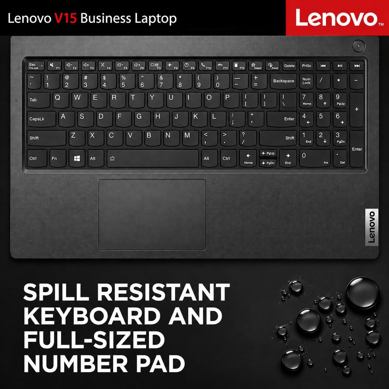 Lenovo V15 Business Laptop | 15.6" FHD LED Display | Intel N-Series Quad-Core Processor | 16GB DDR5 RAM | 512GB PCIE SSD | Ethernet (RJ-45) | HDMI | Dolby Audio | Wi-Fi 6 | Windows 11 Pro image 5