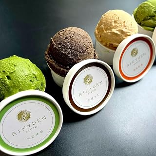 京都利休園 アイス お茶アイス4種類（抹茶 ほうじ茶 紅茶 玄米茶 各2個 合計8個入り）食べ比べ ギフト 高級 お歳暮 お中元 お取り寄せ お茶ギフト R-ICE-2