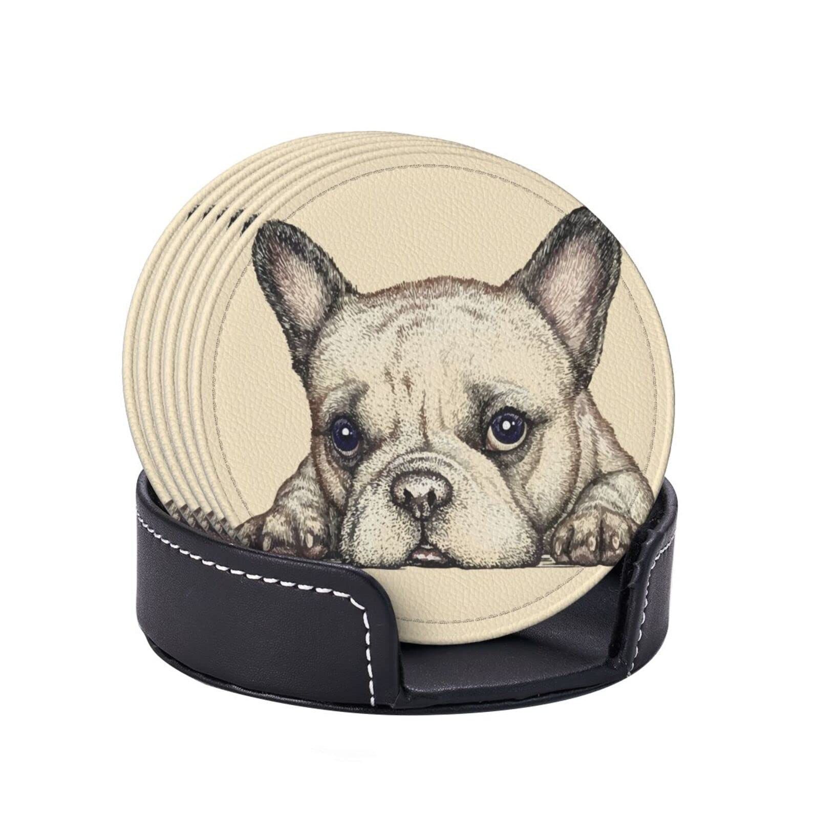 フレンチブルドッグ ゆとり炉 素焼きコースター フレンチ