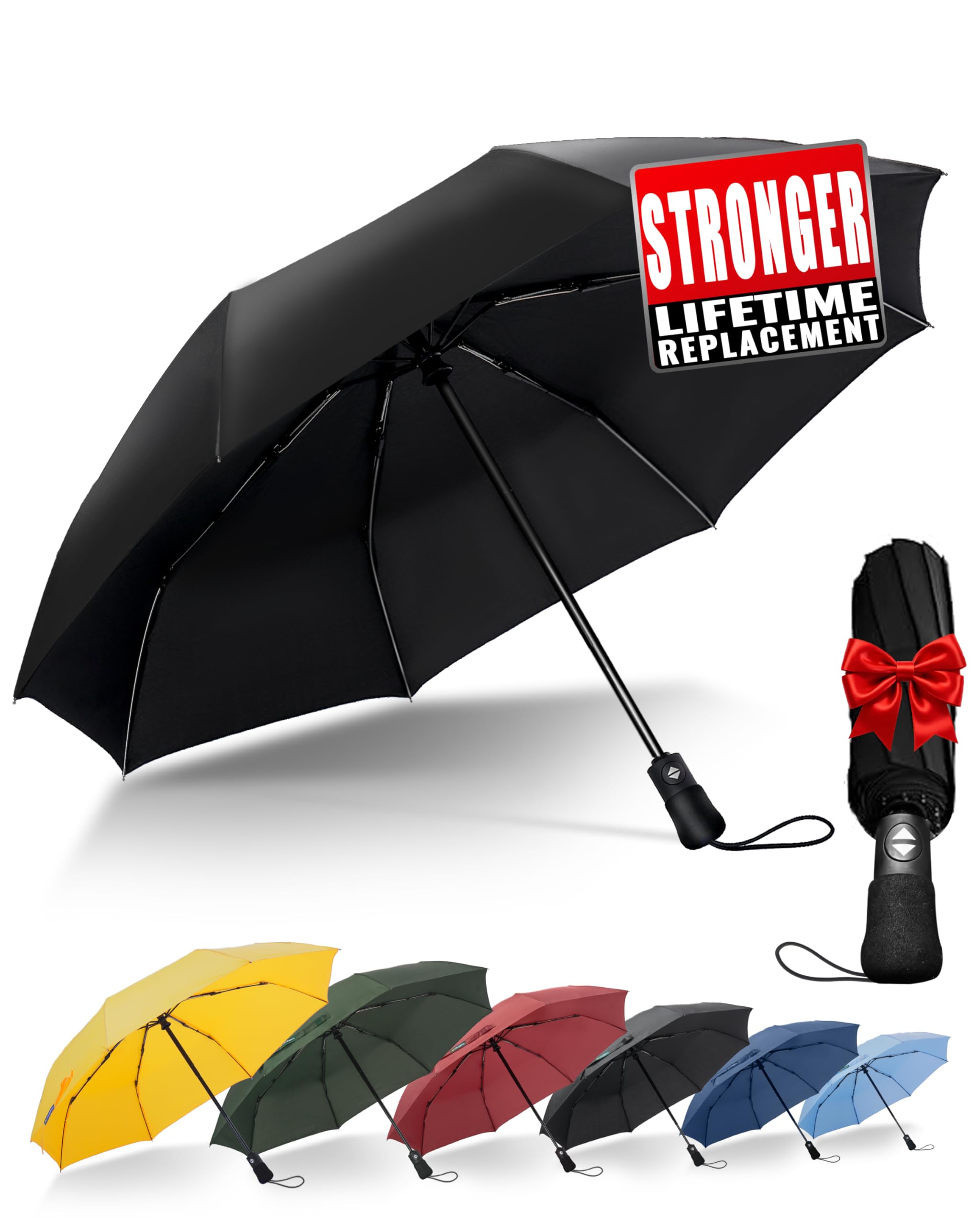 Travel Compact Umbrella Windproof - Portable Automatic for Rain, Folding Umbrella for Men and Women, Portable 210T Fabric