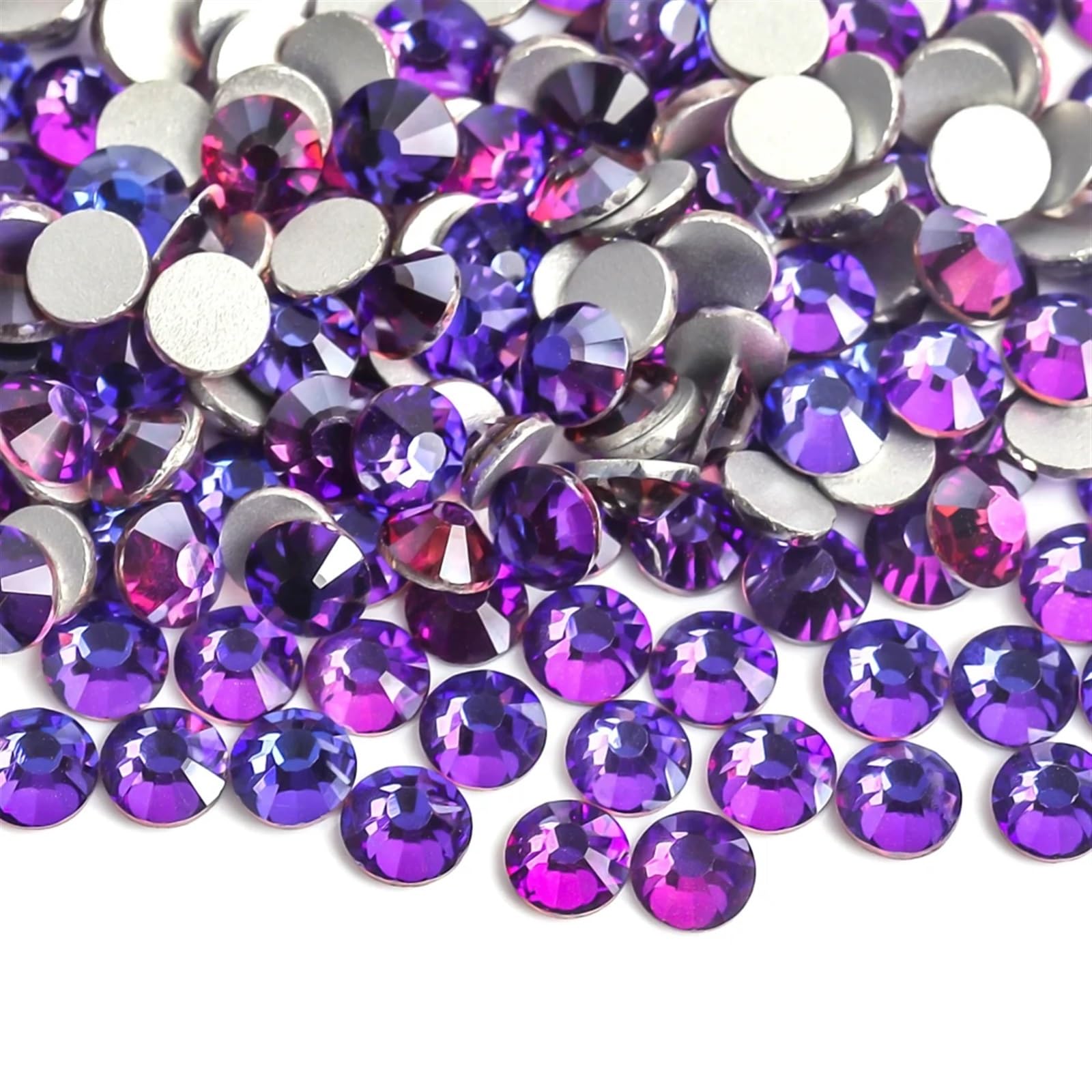 Strass per nail art SS3-SS30, colore rosso scuro chiaro, per nail art (oro rosa arcobaleno, SS16, 1440 pezzi) velluto viola SS20, 1440 pezzi