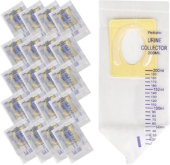 YXMKJOS 20 Pcs Paediatric Urine Collection Bags 200ml, Baby