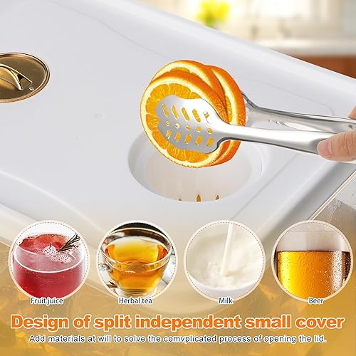 Miniatura 7 de Dispensador de bebidas para nevera con espita de plástico jugo limonada recipiente de té helado para reuniones familiares y fiestas
