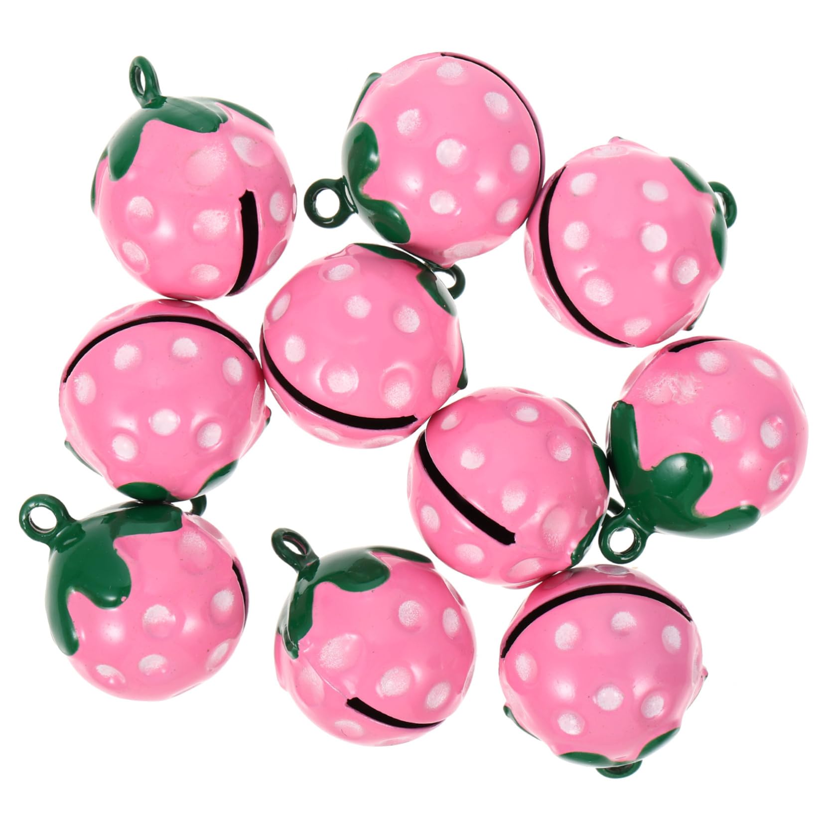 Hemoton Strawberry Bell Pendant Small Musical Bells for Diy Collar Accessories