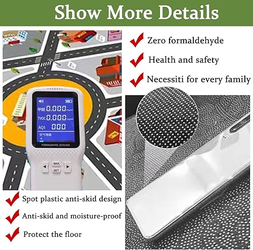 Miniatura 3 de Alfombra de juego para niños, ideal para jugar con autos y juguetes, alfombra educativa para niños de carretera y tráfico, alfombra divertida para