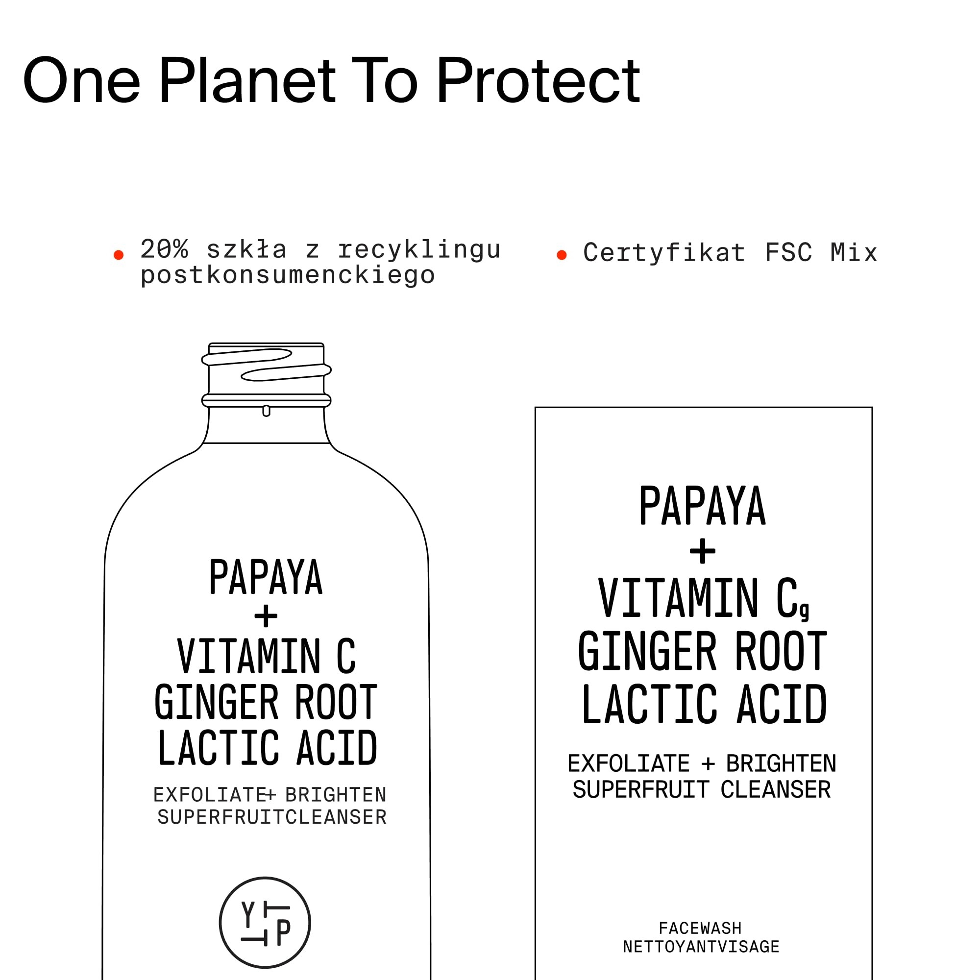 Youth To The People Superfruit Cleanser, Żel do Mycia Twarzy dla Kobiet, Delikatny Peeling z Papają & Wit. C, Rozświetlający Płyn do Mycia Twarzy, Nawilżający Żel do Mycia Twarzy